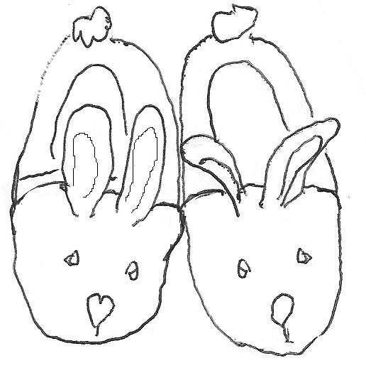 drawn-bunny-slippers