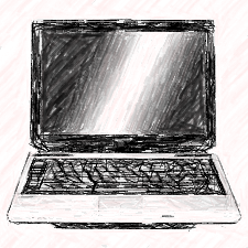 laptop drawing